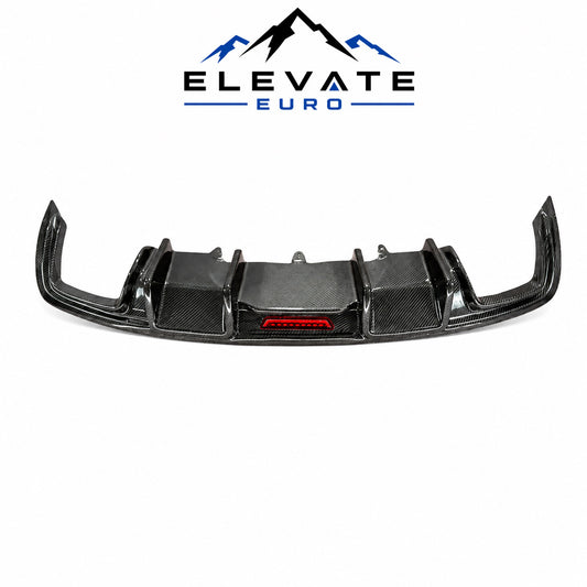 Audi B8 KB Style Carbon Fiber Rear Bumper Diffuser
