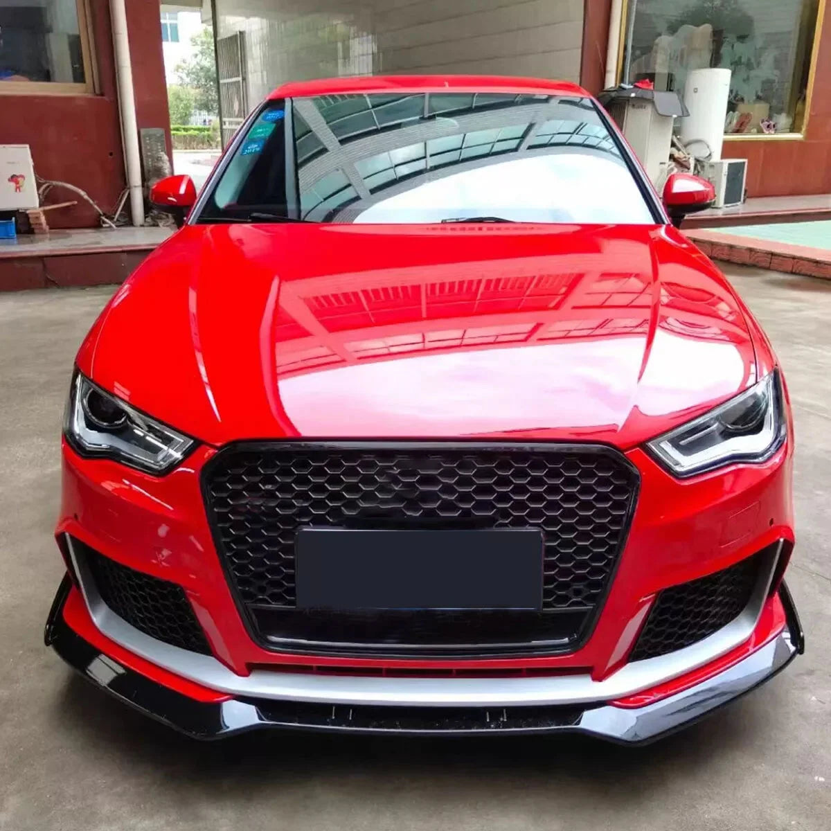 RS3 Style Gloss Black Honeycomb Grille for Audi A3/S3